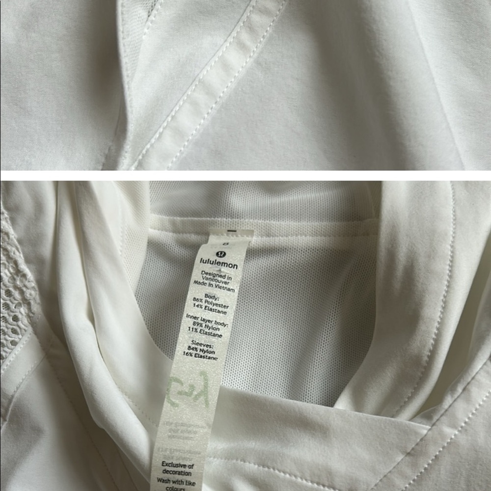 Lululemon White Hooded Mesh Pullover - Picture 3 of 4